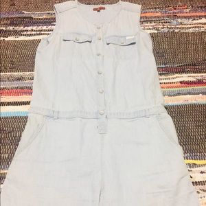 Blue jean one piece shirt and tank top